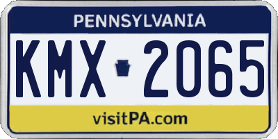 PA license plate KMX2065