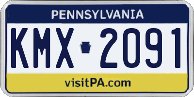 PA license plate KMX2091