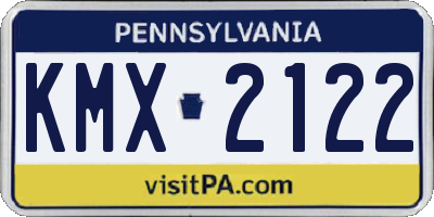 PA license plate KMX2122