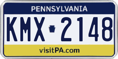 PA license plate KMX2148