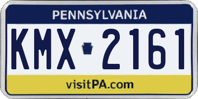 PA license plate KMX2161