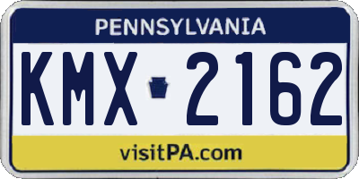 PA license plate KMX2162