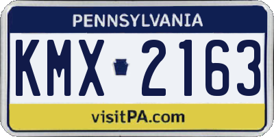 PA license plate KMX2163