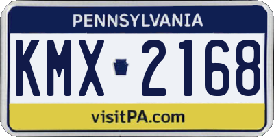 PA license plate KMX2168