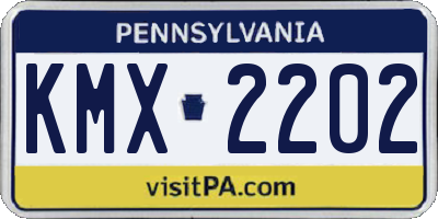 PA license plate KMX2202