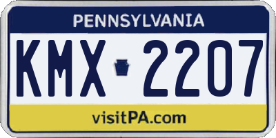PA license plate KMX2207