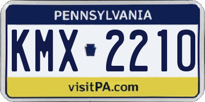 PA license plate KMX2210