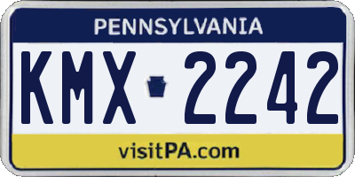 PA license plate KMX2242