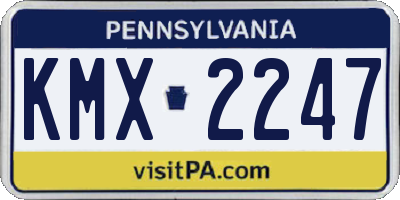 PA license plate KMX2247
