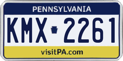 PA license plate KMX2261