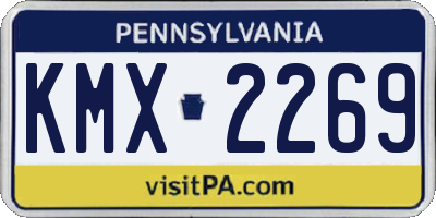 PA license plate KMX2269