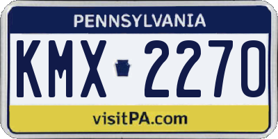 PA license plate KMX2270