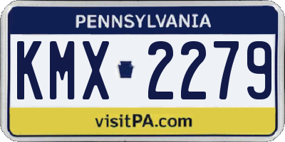 PA license plate KMX2279