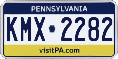 PA license plate KMX2282