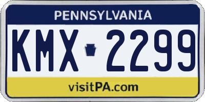 PA license plate KMX2299