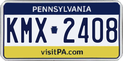 PA license plate KMX2408