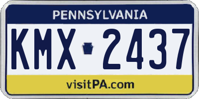 PA license plate KMX2437
