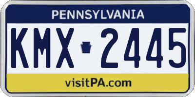 PA license plate KMX2445