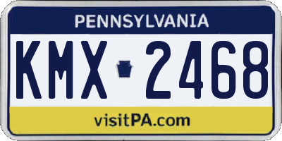 PA license plate KMX2468