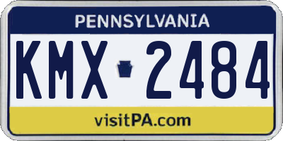 PA license plate KMX2484