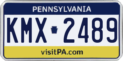 PA license plate KMX2489