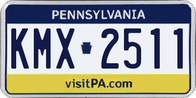 PA license plate KMX2511