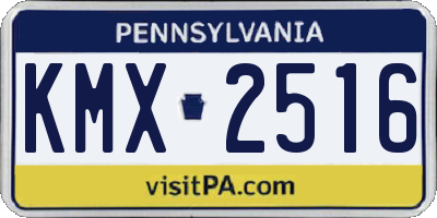 PA license plate KMX2516