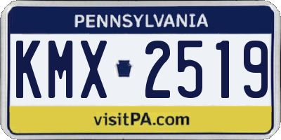 PA license plate KMX2519