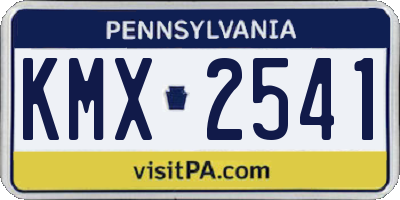 PA license plate KMX2541