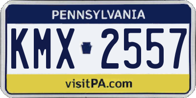 PA license plate KMX2557
