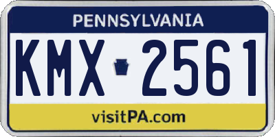 PA license plate KMX2561