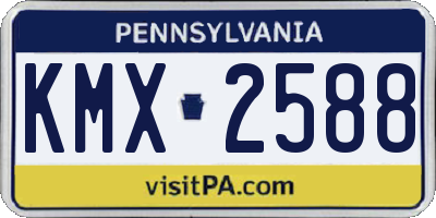 PA license plate KMX2588
