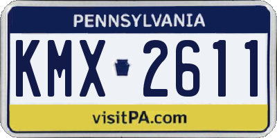 PA license plate KMX2611