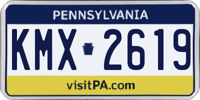 PA license plate KMX2619