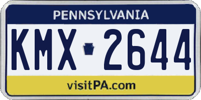 PA license plate KMX2644