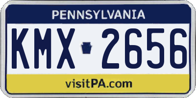PA license plate KMX2656
