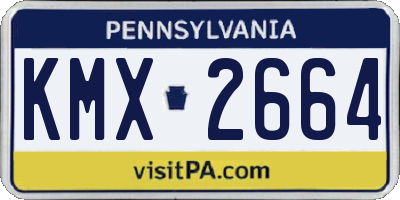 PA license plate KMX2664