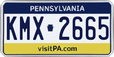 PA license plate KMX2665