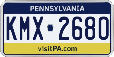 PA license plate KMX2680