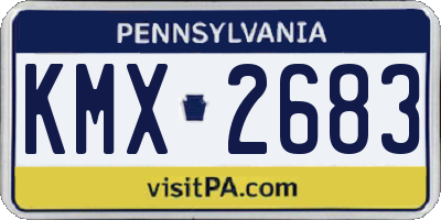 PA license plate KMX2683