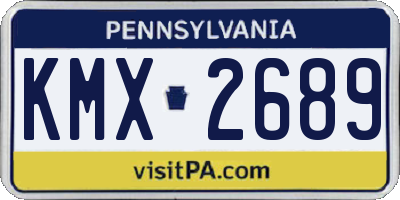 PA license plate KMX2689