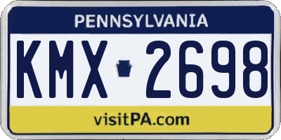 PA license plate KMX2698