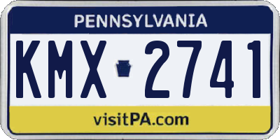 PA license plate KMX2741
