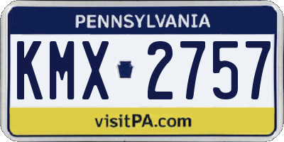 PA license plate KMX2757