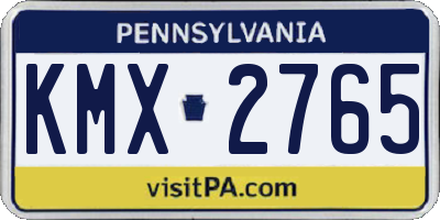 PA license plate KMX2765