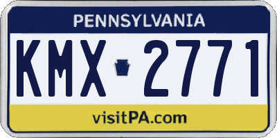 PA license plate KMX2771
