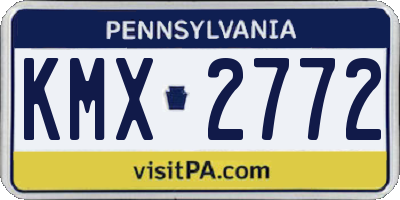 PA license plate KMX2772