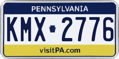 PA license plate KMX2776