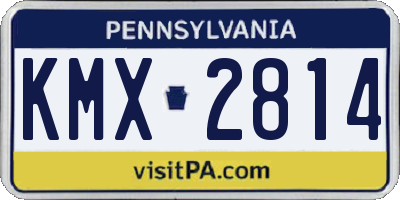 PA license plate KMX2814