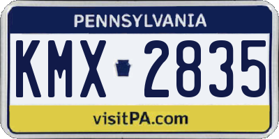 PA license plate KMX2835